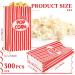 Paper Popcorn Bags 2 oz Disposable Individual Servings Popcorn Container Flat Bottom Vintage Popcorn Bags for Popcorn Machine Movie Night Party Theaters Carnivals Red and White Striped (300 Pieces) - Buy Online on GoSupps.com