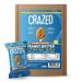 Crazed Foods, Peanut Butter Coffee Energy Bar, Simple Ingredients, Caffeine Boost, Soft Texture, 16g of Protein,12 Bars
