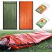 Bivouac bag escape truck bag emergency sleeping bag emergency bivouac bag survival sleeping bag emergency survival sleeping bag waterproof light sleeping bag heat -repellent and cold protection 213 91cm green+orange