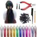 Zealibrate 12 Color Hair Tinsel Kit with 2400 Fairy Strands & Tools – Heat Resistant Sparkling Shiny Glitter Metallic Rainbow Holographic Hair String Extensions - Christmas New Year Hair Accessories
