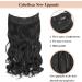 Cybelleza 18inch Long Curly Hair Extension Invisible Secret Wire Crown Hair Extensions Clip in One Piece Wavy Natural Synthetic Hairpiece for Women (Black) 100 g - Buy Online on GoSupps.com