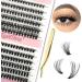 Cluster Lashes Kit - Eyelash Applicator Tool - 30D 40D Comfortable Diy Cluster Lash Extension Kit For Cosplay Cosmetics Daily Makeup Coobaa 30D+40D+double-headed glue+tweezers - Buy Online on GoSupps.com