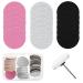 Sanding Paper Discs(#80#150#240 Grits) and Metal Nail Drill Bit Pedicure Drill Bits for Feet Files Replacement Sandpaper Discs for Dead Skin Cuticle Callus Remover Drill Bit for Manicure Pedicure Black White Pink/#80#150#240