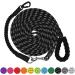 Dog Leash - 3/4/5/6/10/15/20/30/50/100/150FT Heavy Duty Leash with Swivel Lockable Hook and ,Reflective Threads Bungee Dog Leash Comfortable Padded Handle for Walking for Small Medium Large Dog Black 15ft*1/3''
