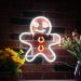 St16s32-fnu0102-wp Gingerbread Man LED Neon Sign - White/Purple Dual Color - Perfect Holiday Decor - Buy Online on GoSupps.com