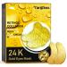 30 Pcs 24K Gold Under Eye Patches Kit Collagen Golden Eye Mask for Puffy Eyes Dark Circles Women Travel Undereye Gel Pads for Puffiness Wrinkle Men Cooling Hydrating Eye Skin Care 0.32 Ounce (Pack of 30) 24K Gold