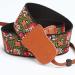 Green Flower 2'' Wide Adjustable Camera Strap for DSLR/SLR - Double Layer Cowhide Ends, Pure Cotton Embroidered Woven Strap - Universal Neck & Shoulder Strap for Photographers - Buy Online on GoSupps.com