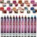 Corleone 12 Colors Shimmer Glitter Eyeshadow Pen Lip Pen  2-in-1 Lying Silkworm Highlighter Eye Shadow Pen Waterproof Long Lasting Eye Shadow Set Gift Shiny Pen Eyeliner Kit (A)