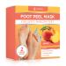 Dermora Foot Peel Mask - 2 Pack of Large Skin Exfoliating Foot Masks for Dry, Cracked Feet, Callus, Dead Skin Remover - Feet Peeling Mask for Soft Baby Feet, Peach Scent