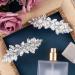 HINZIC Rhinestone Flower Hair Clips - Crystal Pearl French Barrettes for Women Girls Wedding - Silver Bridal Hair Accessories (2Pcs) - Buy Online on GoSupps.com