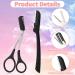 TIESOME Professional Eyebrow Scissors with Comb - Precision Trimmer for Men and Women, Non-Slip Grip - Black - Buy Online on GoSupps.com
