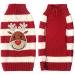 Dog sweater Christmas dog turtleneck sweater christmas pattern knitwear warm pullover winter dog coat sweater pet costume for dog puppies party puppy gift for dog Christmas elk m