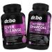 Liver Cleanse & Activated Charcoal Capsules - Liver Health Pills with Artichoke Berberine Turmeric Herbs - 1200mg Organic Coconut Charcoal Pills for Stomach Gas and Bloating Support