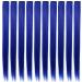LSKJMO 10PCS Blue Clip-in Hair Extensions | Colorful Synthetic Highlights for Women & Girls | Perfect for Parties & Wig Styles - Buy Online on GoSupps.com