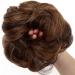JJstar Messy Hair Bun Scrunchies for Women - Dark Brown/Golden Curly Wavy Chignons - Buy Online on GoSupps.com