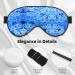 Blue Flowers Print Soft Eye Mask - Sleep Mask for Women & Men | Best Travel Sleeping Eye Mask - Buy Online on GoSupps.com