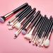 Jessup Pro Makeup Brush Set - 20pcs Soft Natural Bristle Brushes for Foundation, Eyeshadow, Blush & Concealer - T165 Rose Gold & Pearl Black - Buy Online on GoSupps.com