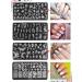 EBANKU 8 PCS Nail Stamping Plates Set - Flowers, Butterflies, Leaves & Ripples | DIY Nail Art Decoration Kit with Rotation Stamper & Scraper - Buy Online on GoSupps.com