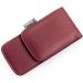 REMOS nail case empty made of genuine leather for 3 instruments - red