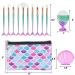 Mermaid Makeup Brush Set with Cosmetic Bag - 13 PC Beauty Tools and Sequins Case - Buy Online on GoSupps.com