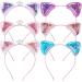 6pcs Glitter Cat Ear Headbands - Sparkling Sequins Hair Hoops for Daily Wear and Party - Buy Online on GoSupps.com