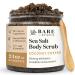 Bare Botanics Coconut Coffee Exfoliating Body Scrub 24oz | Made in USA | All Natural Sea Salt Scrub w/Skin Loving Moisturizers | Vegan & Cruelty Free | Ready to Gift w/a Cute Wooden Spoon