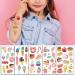 141Pcs TopFunny Glitter Temporary Tattoos for Girls - Ice Cream & Cookie Designs | Cute Waterproof Stickers for Birthday Parties - 10 Sheets - Buy Online on GoSupps.com