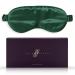 SILKSLEEK Eye Mask for Sleeping 22 Momme Pure Mulberry Silk Sleep Mask Filled with 100% Pure Silk Travel Essentials Super Soft & Comfortable Blackout Eye Mask in Gift Box (Emerald)