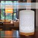 Earnest Living White Ceramic Essential Oil Diffuser - 250ml Timer Night Light & Auto Shut-Off | Ideal for Home Office & Aromatherapy Gifts - Buy Online on GoSupps.com