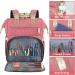 Knitting Bag Backpack with USB Charging Port - Large Capacity Yarn Storage Organizer for Travel - Pink - Buy Online on GoSupps.com