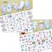 Finibir Christmas Nail Art Stickers - Blue Snowmen & Snowflakes Design for Festive Nails - Buy Online on GoSupps.com