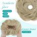 S-Noilite Women's Thick Messy Bun Hair Scrunchie in Ash Blonde Mix Bleach Blonde - Ponytail Extension for Chignons and Updos - Buy Online on GoSupps.com