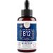 Max Strength Vegan Vitamin B12 Liquid - 5000 mcg Methylcobalamin Supplement - Citrus Flavor Sublingual Drops for Mood and Energy - 2oz - Buy Online on GoSupps.com