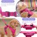 Buy Tikxlafe Adjustable Cat Dishes with 150cm Leash - Pink Cat Linen Set for Kittens - Buy Online on GoSupps.com