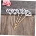 KONTONTY 50pcs Gold Diamond Topper Appetizers Decorations Wedding Diamond Picks Home Ornament Fruits Cake Diamonds Fruitcakes Happy Birthday Topper Anniversary D cor Commemorate Muffin Silver medium - Buy Online on GoSupps.com