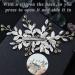 Wedding Hair Clip Wedding Hair Accessories Barrette Hair Decorations Handmade Flower Rhinestone Crystal Headpiece for Women Girls Bridal Bridesmaid Hair Pin (Sliver) - Buy Online on GoSupps.com