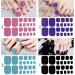 JSRQT 12 Sheets Toe Nail Polish Stickers Solid Colors Glitter Full Wraps Self Adhesive Toe Nail Tip Red Pink Purple Toenails Stickers with Nail File Toe Nails Polish Strips Stickers DIY Nail Decor Art - Buy Online on GoSupps.com