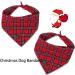 Aring Pet Christmas Dog Bandana | Cute Plaid Cotton Necker for Small to Large Dogs & Cats | Red-Black Check Design - Buy Online on GoSupps.com