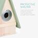 Navaris Wooden Bird House - Pine Wood Nesting Box for Garden Birds - Ideal for Robins, Blue Tits, Sparrows - Buy Online on GoSupps.com