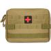 HuntVP Tactical Empty First Aid Bag | Waterproof Molle Pouch with Red Cross Patch | Emergency Kit for Camping & Outdoor | Type 3 Brown - International Shipping Available - Buy Online on GoSupps.com