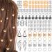 BDSHUNBF 90 Pieces Hair Beads Hair Jewelry Hair Accessories Hair Cuffs Dreadlocks Hair Beads Hair Rings for Braids Decorations Gril Women Men Hip Hop Braiding Hair