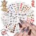 Kalolary Nail Art Stickers Decals 24 Sheets Dragon Snake New Year Red Black Design Water Slider Chinese Manicure Angle Chinese Character Nail Art Decor Halloween Nail Decoration