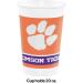 Clemson Tigers Plastic Cups and Oval Platter Set - 8-Pack, 20oz Cups, 10x12 Inches - Buy Online on GoSupps.com