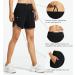 Libin Women's 5 Athletic Running Shorts with Liner | Quick Dry Gym Shorts with Zipper Pockets - Black - Large - Buy Online on GoSupps.com