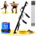 Road2goat - Pilates Bar Fitness Stage with four resistance straps and resistance bands fitness band - leg training for women - PO coach for home - Gettic muscle coach including training manual