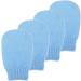 Sibba 2 Pairs Exfoliating Gloves - Body Scrubber for Shower & Bath - Removes Dirt, Dead Skin, Tan & Keratosis Pilaris - Exfoliating Mitt (Blue) - Buy Online on GoSupps.com