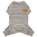 KYEESE Dog Pajamas for Small Dogs Stretchy 4 Legged Dog Jumpsuit Stripes Dog Pjs for Hair Shedding Cover Ivory Brown XL X-Large (Pack of 1) 3# Ivory Brown