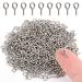 500PCS Small Screw Eye Pins, 4 x 8mm Small Eye Hooks for Jewelry Making, Eyelets Screw Threaded Clasps Hooks for Doing Art DIY, Mini Metal Hoop Peg/Bracelet Connectors Excellent Jewelry Eye Screws silver