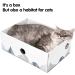 Conlun 3-Layer Cat Scratcher Box with Pad - Portable Heavy-Duty Double-Sided Cardboard Lounger for Cats - Medium-1 Pack White - Buy Online on GoSupps.com