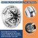 NOKINS Golf Cart SS Wheel Covers Hub Caps - Set of 4, 8 inch, Chrome - Silver | Universal Fit for Most Golf Carts - Buy Online on GoSupps.com